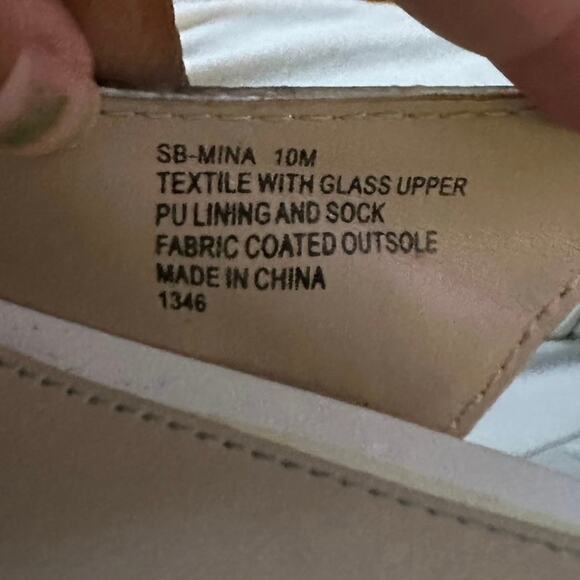 Blue by Betsey Johnson Mina Floral Rhinestone Slingback Heels 10M - Picture 8 of 8